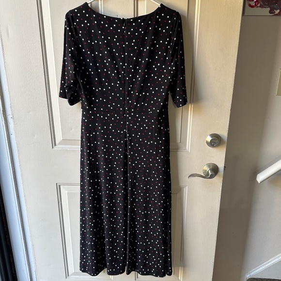 Women Beautiful Black/Red/White Polka Dot Dress Size 4. - Picture 2 of 12